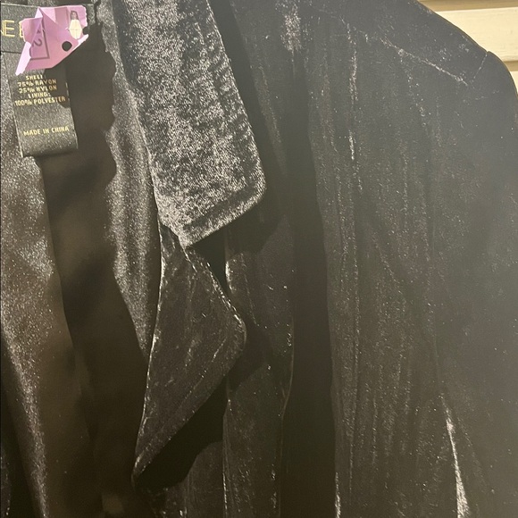 Lane Bryant Black Velvet Blazer - Picture 5 of 8